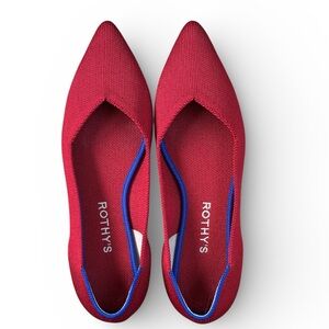 Rothy's Scarlet Flats with Azure Accent